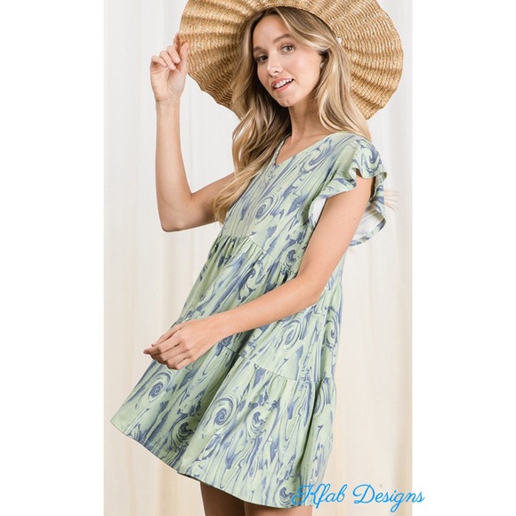 LAST 1! V Neck Ruffle Sleeves, Tiered Ruffle Tunic - Picture 8 of 11